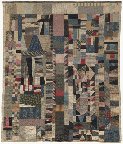 Scrap Patchwork Quilt by Elizabeth Anne Salter Smith, circa 1870-1900.