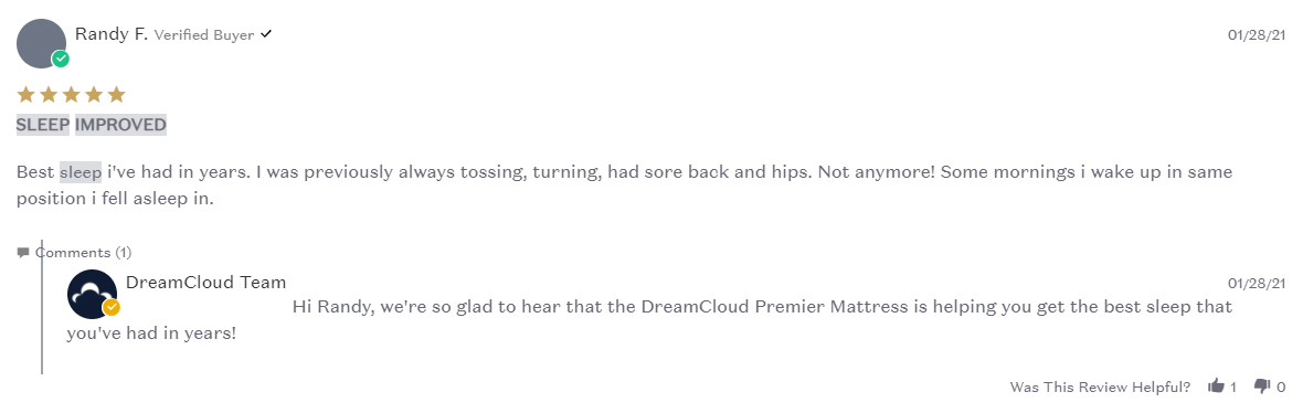review DreamCloud mattress