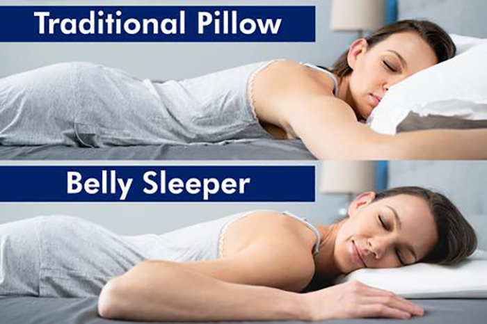 memory foam pillow for stomach sleepers or combination sleeper