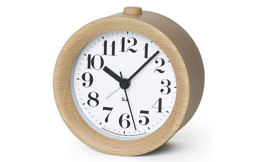  Lemnos Riki Wooden Alarm Clock Natrual